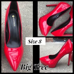 Big Tree Red Patent Leather Stiletto